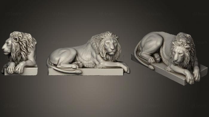 3D model Lion Couche (STL)